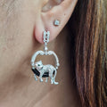 Panther Deco Drop Diamond Earrings 18K