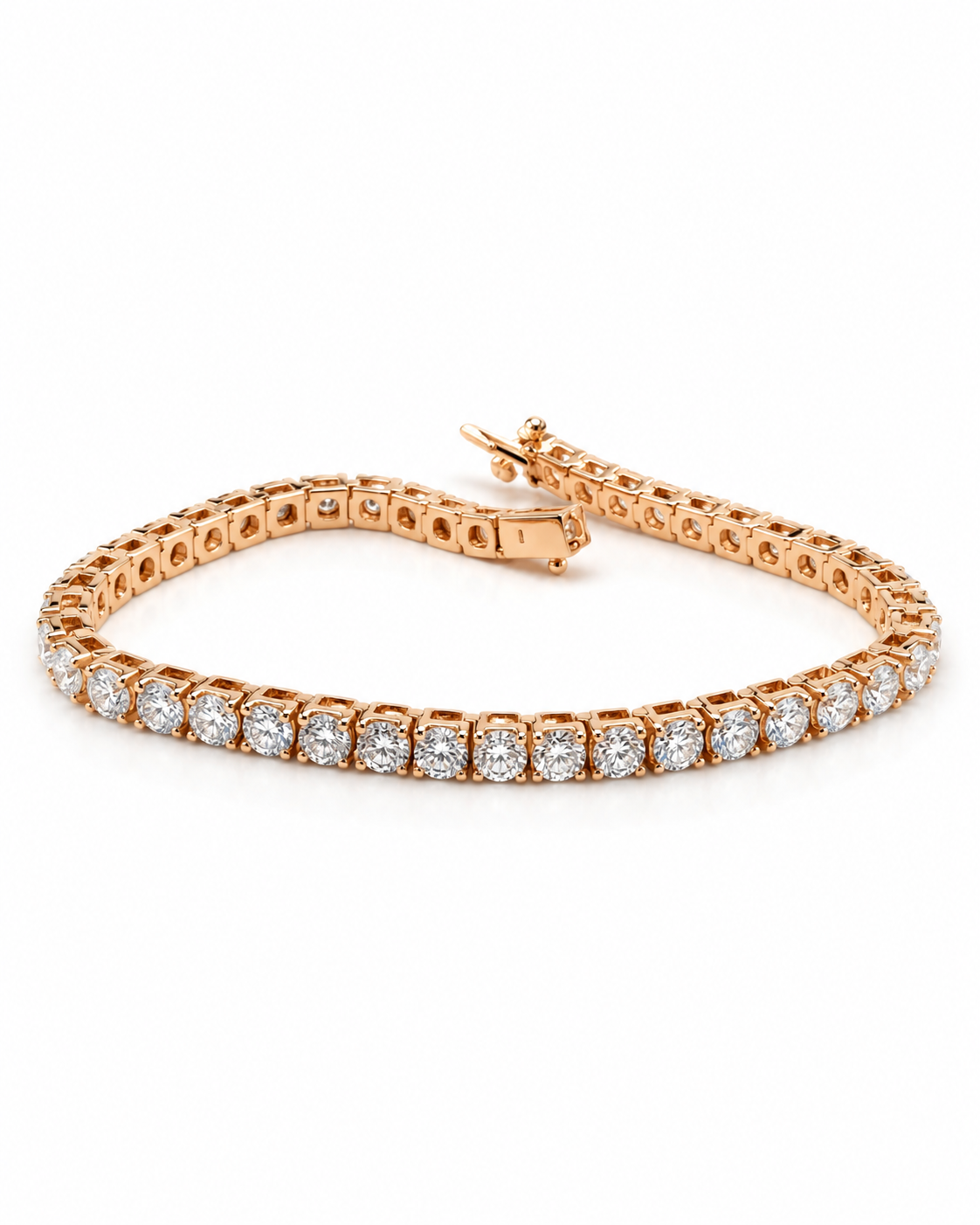 Classic 9.0CTW Round Full Eternity Tennis Solitaire Diamond Bracelet 18K