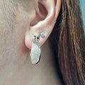 Panther Deco Golden Hoop Diamond Earrings 18K