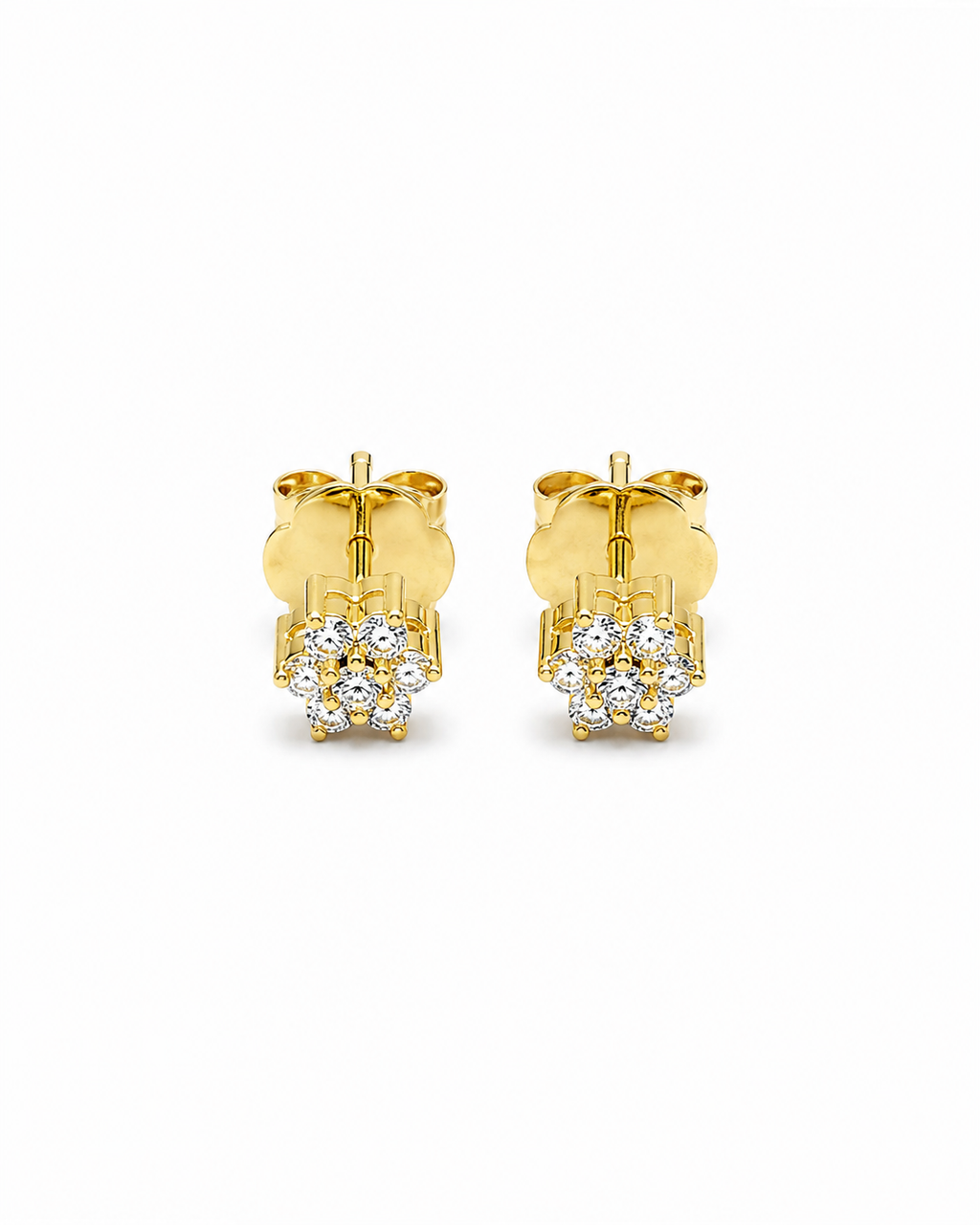 Classic Round Dainty Rositas Stud Diamond Earrings 18K