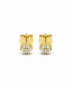 Classic Round Dainty Rositas Stud Diamond Earrings 18K