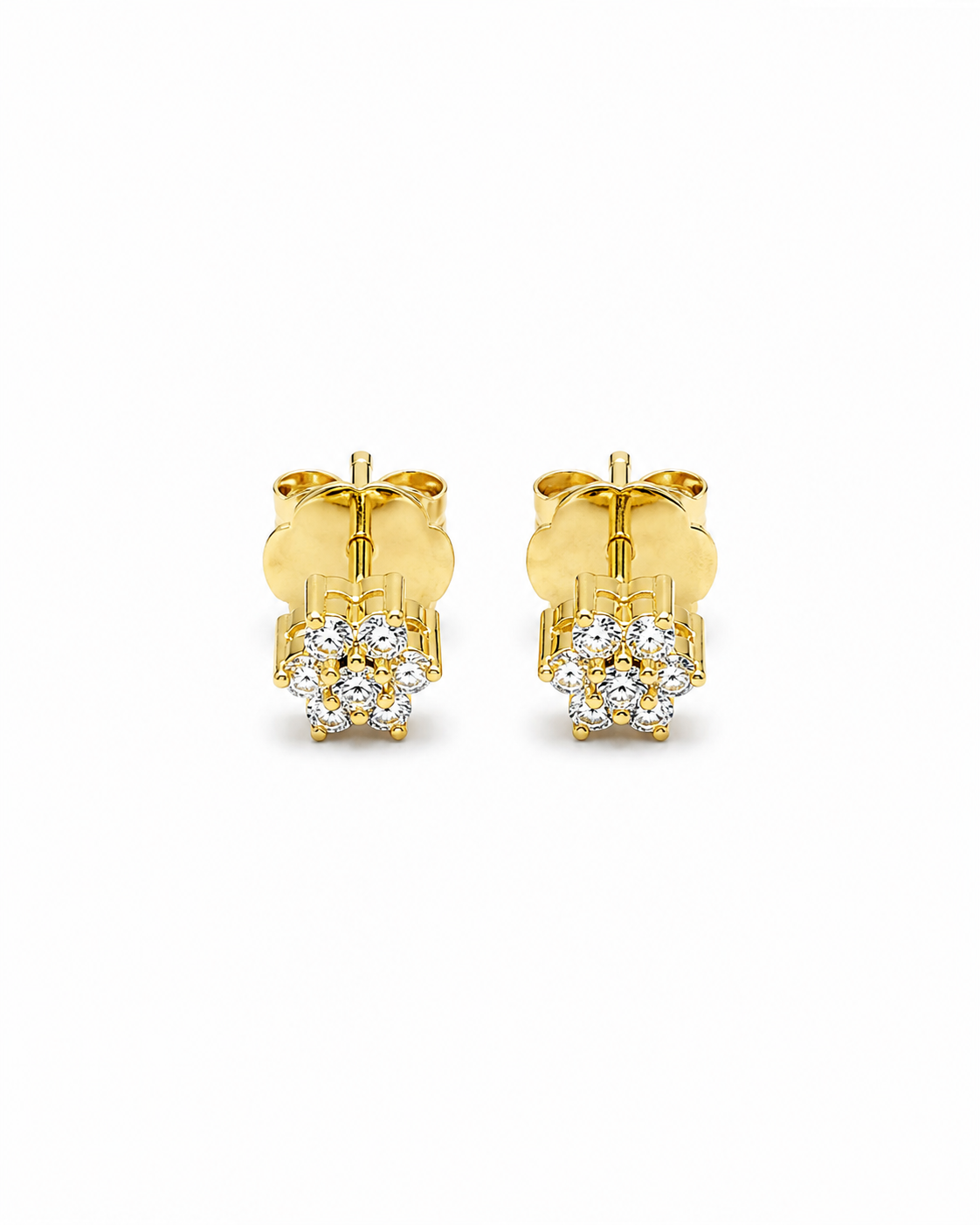 Classic Round Dainty Rositas Stud Diamond Earrings 18K
