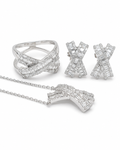 Crossover Baguette Diamond Jewelry Set 14K