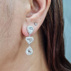 XX Classic
 Multi Shape Diamantes Dangling Diamond Earrings 18K