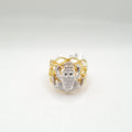 Golden Cage Froggy Deco Diamond Ring 18K