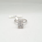 Classic Oval Invisible Setting Paved Diamond Ring 18K
