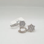 XX Classic Round Invisible Setting Hoop Diamond Earrings 18K