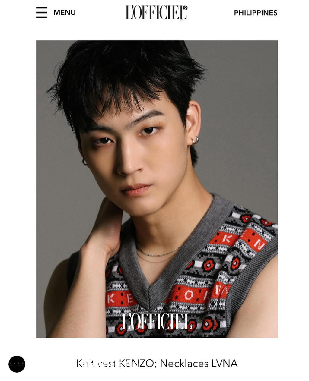 #CelebritySpotted | Global K-pop superstar Jay B in LVNA By Drake Dustin for L’Officiel Magazine