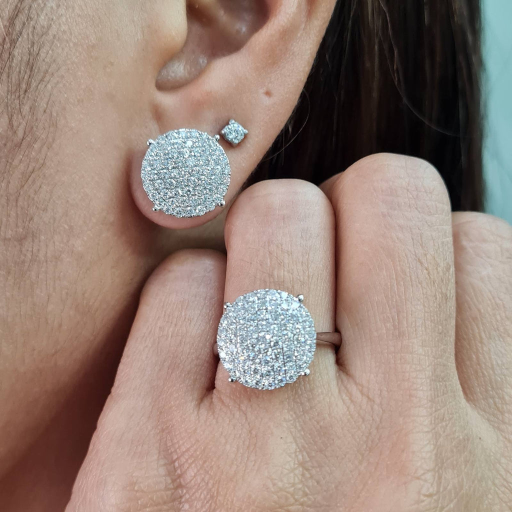 Classic Round Diamond Jewelry Set 14K