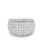 Classic Round Paved Millionaire’s Statement Diamond Ring 14K