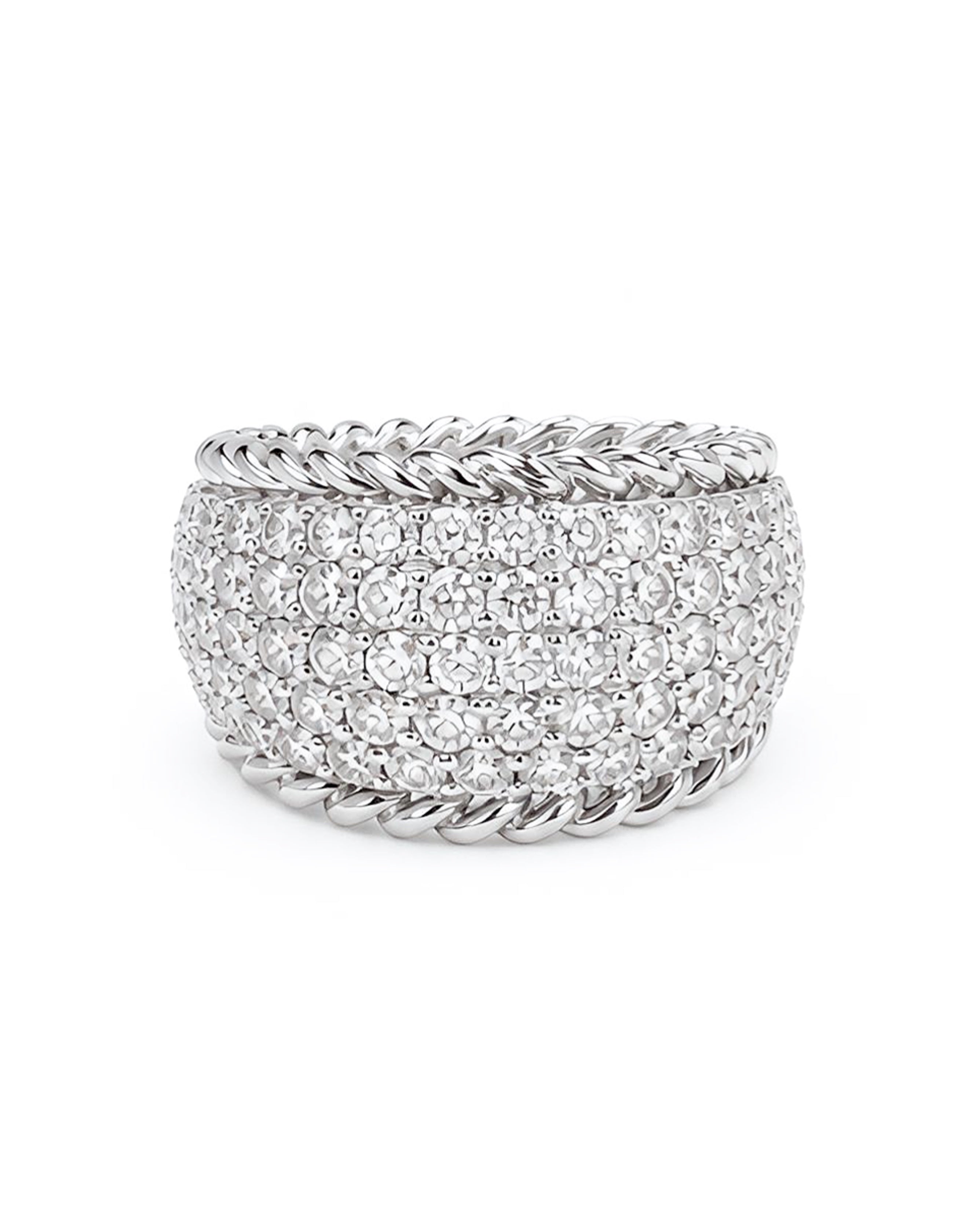 Classic Round Paved Millionaire’s Statement Diamond Ring 14K