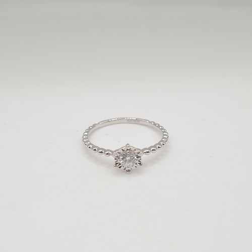 0.18ct Round Diamond Ring 14K
