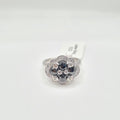 X Black Diamonds Clover Paved Diamond Ring 18K