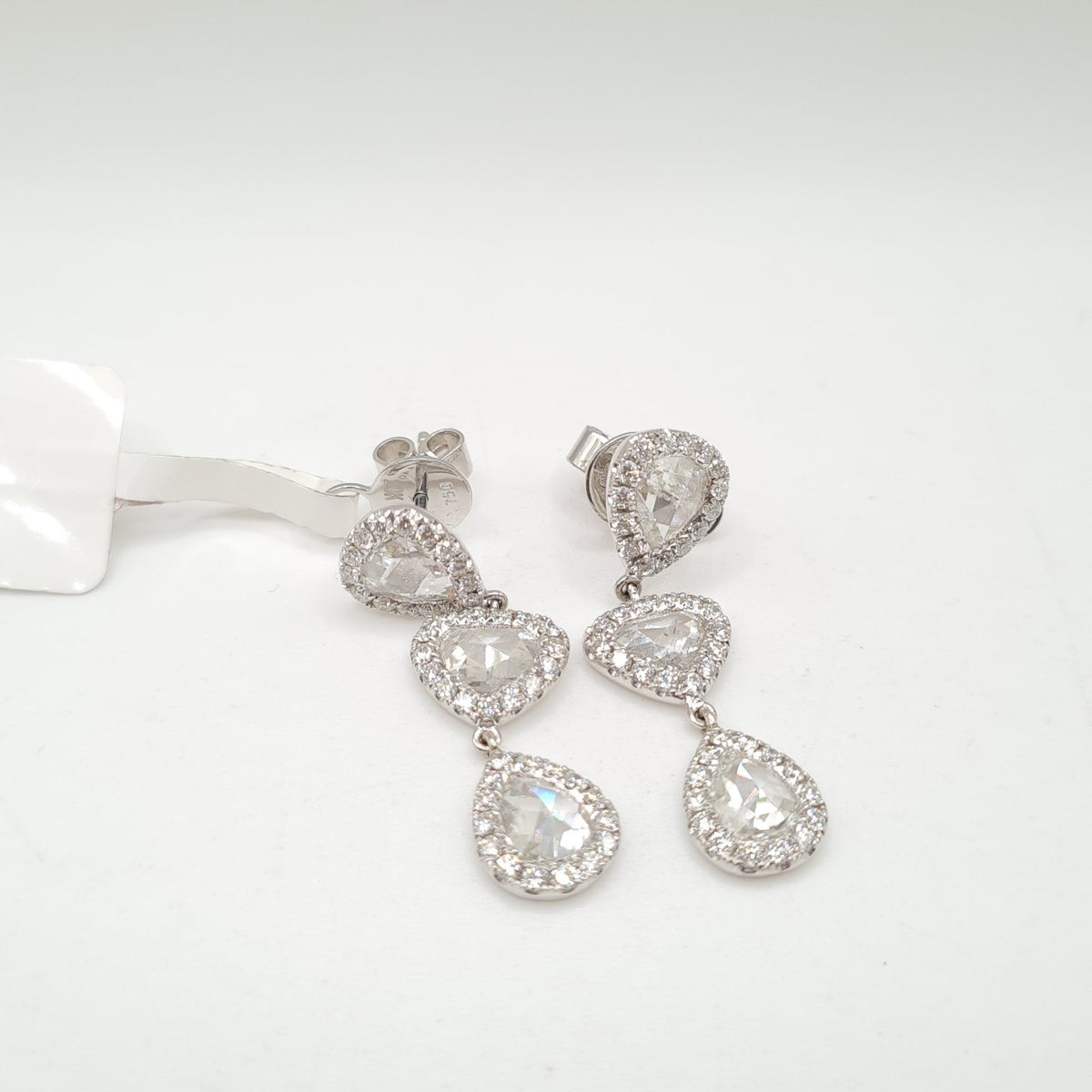 XX Classic
 Multi Shape Diamantes Dangling Diamond Earrings 18K