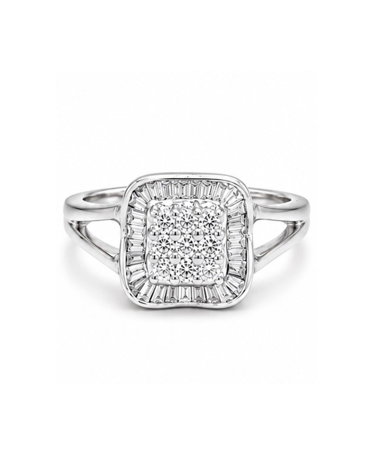 Classic Square Cushion Diamond Ring 14K