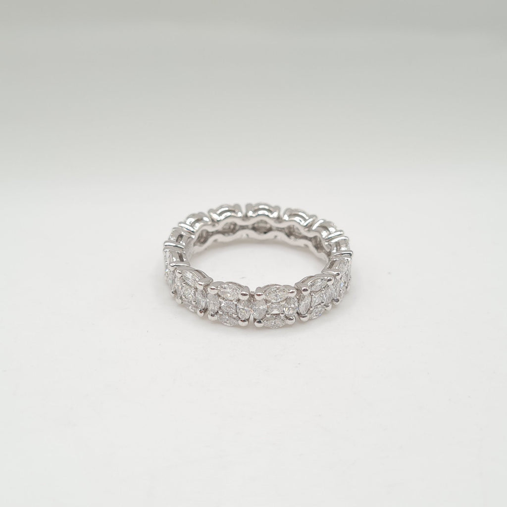 Invisible Setting Round Eternity Diamond Ring 14K (Size 6.5US)