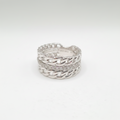 Unisex Chain Diamond Ring 14K
