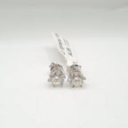 XX Classic 3cts Round Solitaire Stud Diamond Earrings 18K GIA