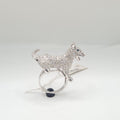 Art Deco Dog Diamond Ring 14K