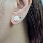 Fancy Yellow Colored Diamonds Oval Stud Diamond Earrings 18K