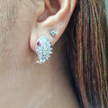 Serpent Marquise Hoop Diamond Earrings 18K