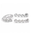 Classic Pear Baguette Overlap Dangling Diamond Jewelry Set 14K