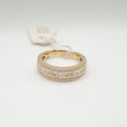Golden Half Eternity Diamond Ring 14K
