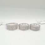 Round Half Eternity Hoop Diamond Jewelry Set 14K