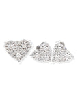 Classic Heart Paved Stud Diamond Jewelry Set 14K