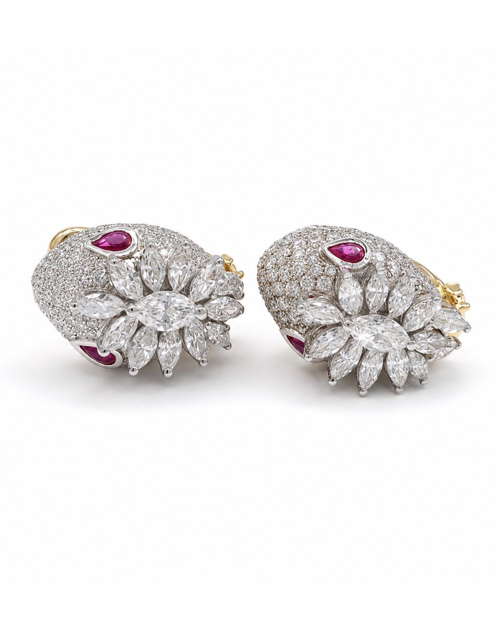Serpent Marquise Hoop Diamond Earrings 18K
