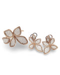 Rosegold Leaf Floral Statement Diamond Jewelry Set 14K