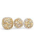 Rare Fancy Yellow Colored Diamonds Dome Cluster Diamond Jewelry Set 14K