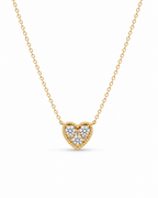 Classic Heart Diamond Necklace 14K