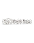 Classic Hoop Heart Baguette Diamond Jewelry Set 14K