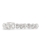 Classic Hoop Heart Baguette Diamond Jewelry Set 14K
