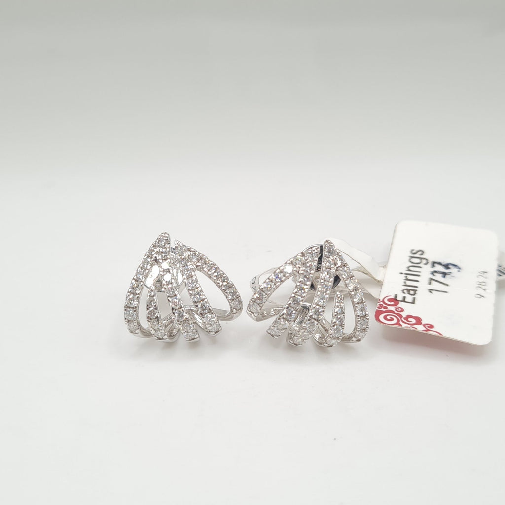 Huggie Paved Diamond Earrings 18K