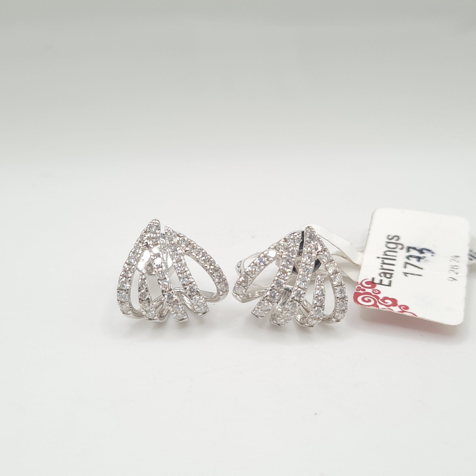 Huggie Paved Diamond Earrings 18K