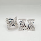 Crossover Baguette Statement Diamond Jewelry Set 14K