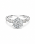 Classic Round Paved Diamond Ring 14K