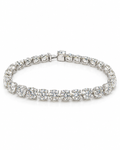 Classic 26.0CTW Round Solitaire Full Eternity Tenni Diamond Bracelet 18K GIA Certified