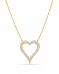 Classic Heart Large Diamond Necklace 18K