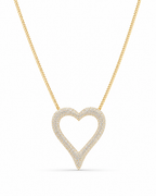 Classic Heart Large Diamond Necklace 18K