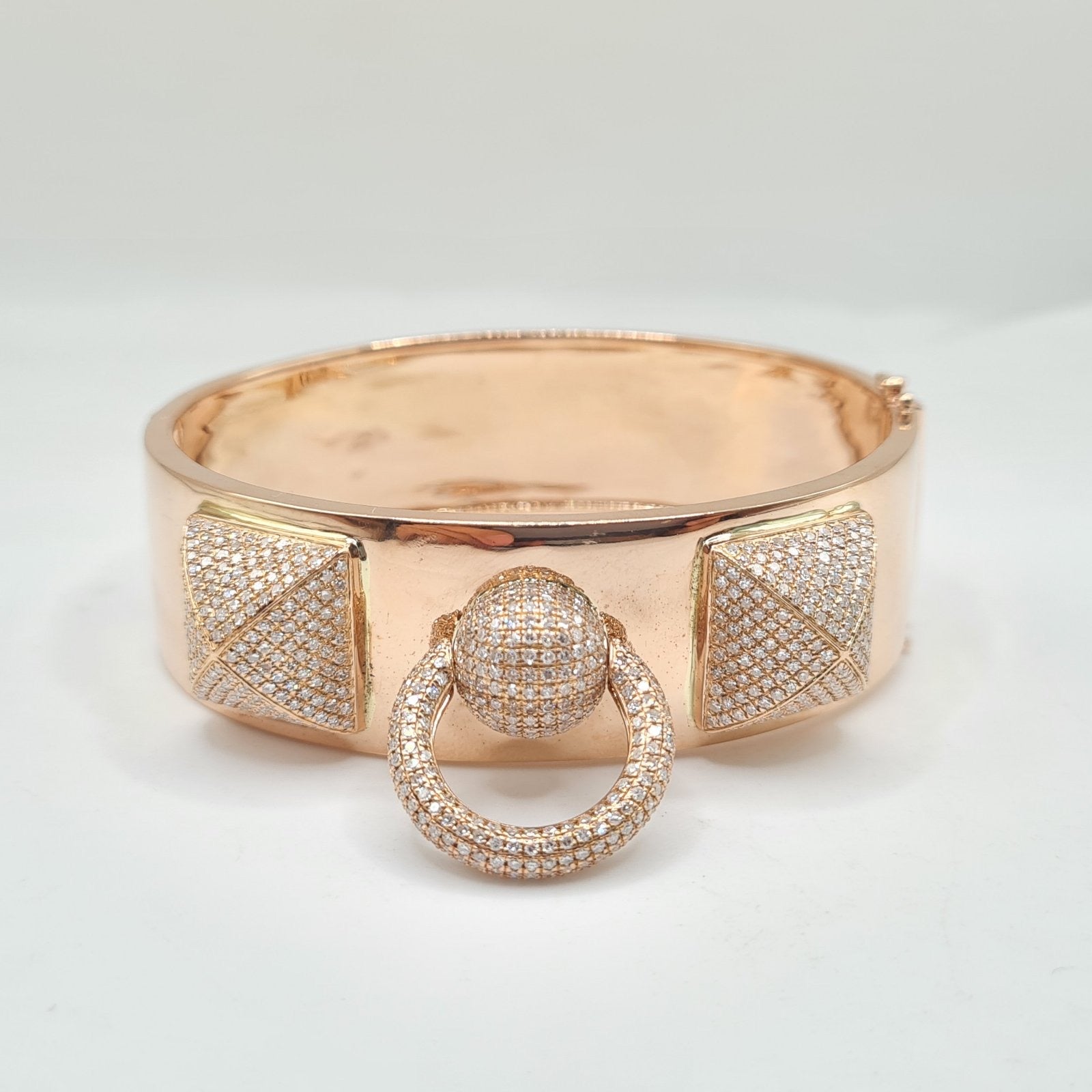 Rosegold Paved Diamond Bracelet 18K 16cm