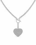 Classic Heart Locket Chain Diamond Necklace 14K