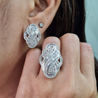 Crossover Paved Statement Diamond Jewelry Set 14K