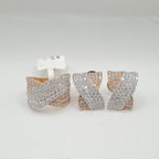 Crossover Paved Statement Diamond Jewelry Set 14K