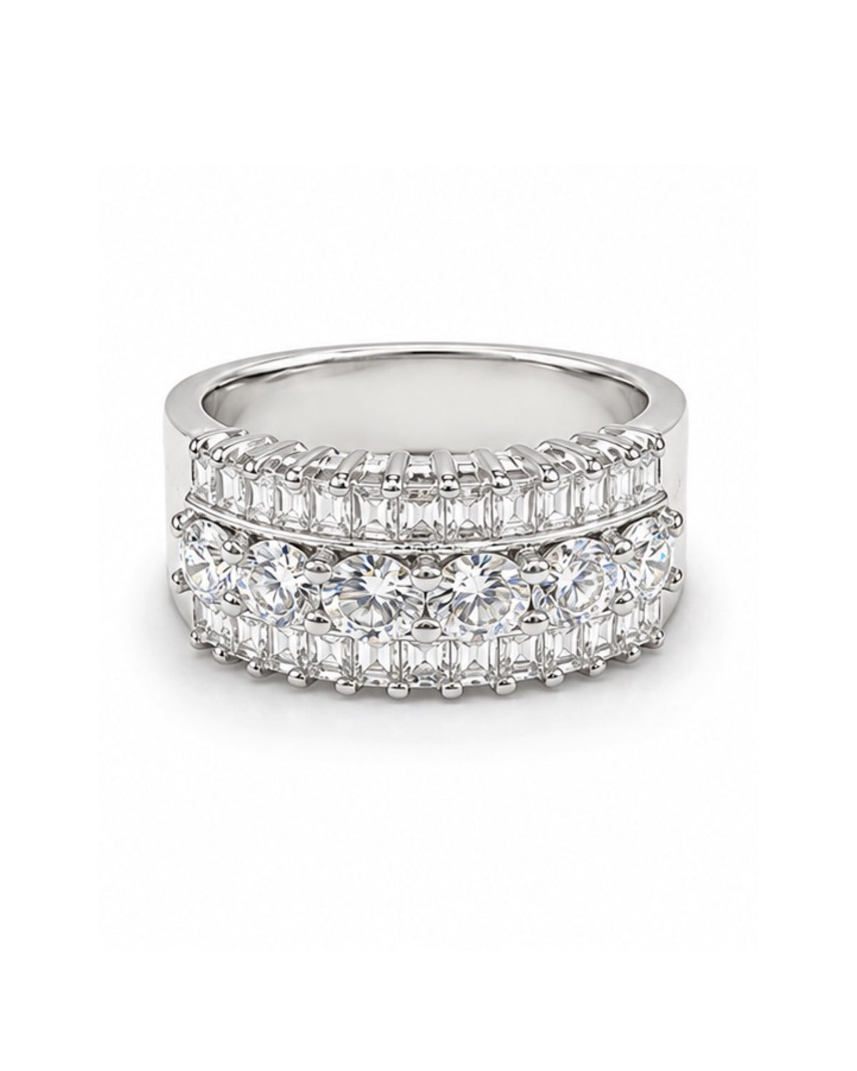 Classic Millionaire’s Half Eternity Diamond Ring 18K