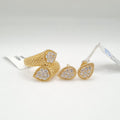 Pear Overlap Golden Deco Diamond Jewelry Set 18K