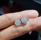 Classic 2ct Face Round Stud Diamond Earrings 14K