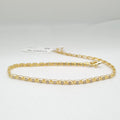 XX Classic Yellow Gold Snake Full Eternity Diamond Tennis Bracelet 18K